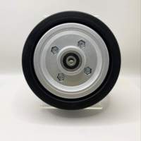 6-inch Black Rubber Damper Tire Puncture Proof Flat-Free Shock Absorbing for Wheelchairs & Hand Carts