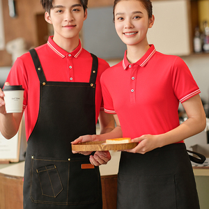 Camisa Polo Uniforme para Hombre, Manga Corta, Verano, Corte Ajustado, Venta al por Mayor, Uniformes para Camareros de Restaurantes de Comida Rápida, Camisas para Empleados - Product Image 1