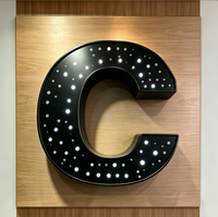 Panneau signalétique 3D personnalisé en acrylique avec éclairage LED lumineux pour extérieur, mur, devanture de magasin, centre commercial, parc, enseigne d'entreprise