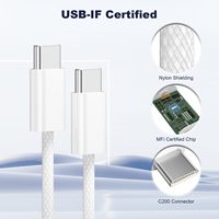 Cable de Carga USB-C de 60W (1 Metro), Cable de Carga Rápida y Sincronización de Datos para Teléfonos, Original