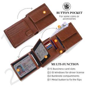 रेट्रो बिजनेस स्लिम ple चमड़े के कार्ड धारक वॉलेट के साथ रेट्रो बिजनेस स्लिम pdwali - Product Image 2