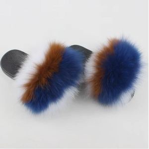 Enfants fourrure pour pantoufles été doux bébé fille diapositives anti-glissant hauteur augmentant amorti respirant moelleux fourrure de <span class=keywords><strong>renard</strong></span> - Product Image 4