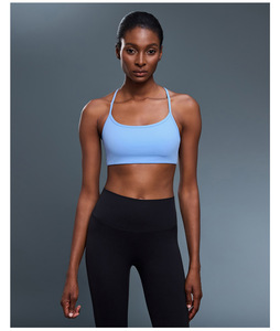 Nuevo Top Deportivo <span class=keywords><strong>Sinatra</strong></span> Blue para Mujer, Ropa Interior Deportiva a Prueba de Impactos, Sujetador Deportivo con Espalda Cruzada para Running y Fitness - Product Image 3