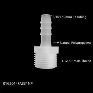 Pp nối nước G1/8 G1/4 G3/8 nữ chủ đề để 4mm 6mm 8mm 10mm 12mm 14mm 16mm ống barb phụ kiện nhựa - Product Image 4