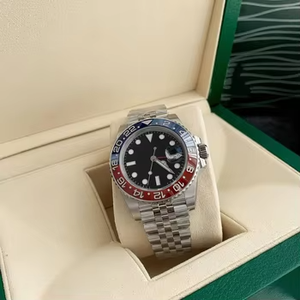 Montre automatique de plongée de luxe en acier inoxydable 904L, saphir de haute qualité, lunette sertie de pierres et de pierres précieuses de 40 mm, cadran à aiguilles mécaniques - Product Image 4