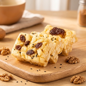 Barre protéinée aux noix de rose du Yunnan, amandes et noix cuites, faible teneur en <span class=keywords><strong>sel</strong></span>, texture dure et sucrée, en sachet - Product Image 1