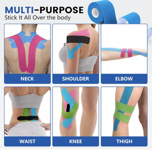 Cinta de Kinesiología Deportiva de Algodón, Resistente al Agua y al Sudor, con Impresión Personalizada <span class=keywords><strong>en</strong></span> Varios Tamaños, para Atletas - Product Image 4