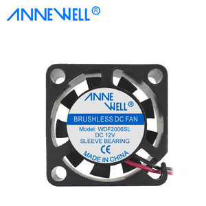 พัดลมระบายความร้อนแบบไร้เสียง OEM/ODM ขนาดเล็ก DC 12v มอเตอร์ไร้แปรงถ่านแบบทองแดง รุ่น 2006 พร้อมตลับลูกปืนแบบแกน สำหรับชุดหูฟัง VR - Product Image 2