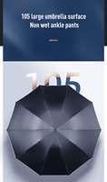 Parapluie inversé à LED, coupe-vent automatique, réfléchissant, avec logo personnalisé, pour voyage, affaires, promotionnel