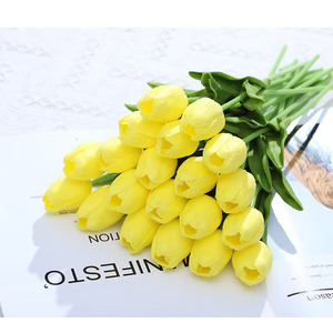 YL Tulipes artificielles <span class=keywords><strong>de</strong></span> haute qualité, toucher réel, mini-bulbes <span class=keywords><strong>de</strong></span> tulipes en PU, fleurs <span class=keywords><strong>de</strong></span> tulipes artificielles pour mariage, remise <span class=keywords><strong>de</strong></span> diplôme, Pâques, fêtes - Product Image 4