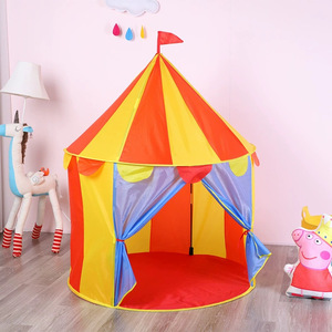 Carpa Infantil Tipo Yurta de Circo, 100x135cm, Plegable, Casa de Juegos Interior, Unisex - Product Image 2