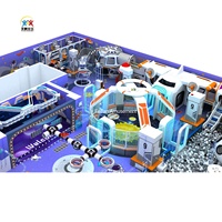 Centre de jeux intérieur pour enfants sur le thème de l'espace, de qualité supérieure, avec équipements d'aventure multi-niveaux