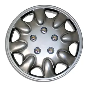 Phổ PP ABS chất liệu xe Bạc trung tâm bánh xe trung tâm mũ, 15 inch chống mặc trang trí xe bánh xe bao gồm vành tự động da