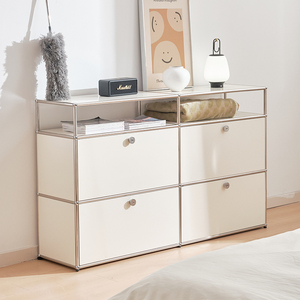 Miễn phí vận chuyển từ chúng tôi kho <span class=keywords><strong>Modular</strong></span> kết hợp sideboard, thép không gỉ lưu trữ sideboard phòng khách tủ trưng bày - Product Image 2