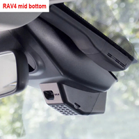 Caméra de tableau de bord DVR de voiture 4K HD avec capteur G caché, Wi-Fi, application et vision nocturne, boîte noire pour Toyota Rav4 de configuration moyenne ou basse