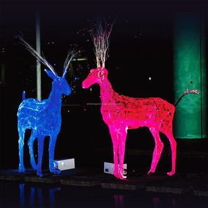 Luces de malla de fibra óptica para techo de estrella Árbol de techo-Halloween Navidad Rave Red de tela de fibra óptica-Motor LED DMX opcional - Product Image 4