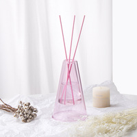 Diffuseur de parfum minimaliste à double niveau triangulaire en verre borosilicate, couleurs vibrantes, parfum longue durée pour la décoration de la maison