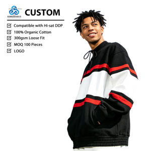 Sudadera con Capucha Impermeable de Forro Polar Grueso con Logotipo Personalizado Bordado, Diseño de Color en Contraste, Ropa Deportiva Dinámica para Calle y Ocio - Product Image 1