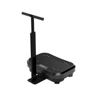 Plataforma Vibratoria con Asa Extraíble, 200W, 1-99 Velocidades, Máquina de Vibración Electromagnética Vertical, Acero ABS, Gimnasio en Casa