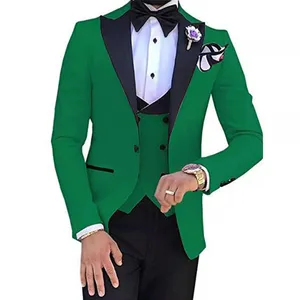 2024 düğün ısmarlama resmi yüksek kalite slim fit smokin erkekler 3 parça suits