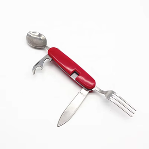 Couverts jetables pliables en stock, cuillères, fourchettes, couteaux, réutilisables, écologiques, ensembles de vaisselle de camping en plein air - Product Image 5