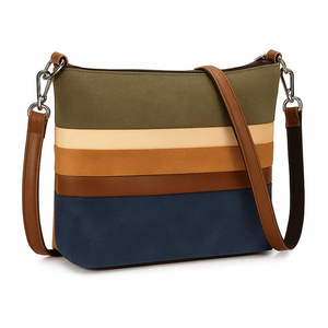 Bolso cruzado de cuero de ante para mujer, con cremallera, ligero, espacioso, elegante y duradero para viajes - Product Image 3