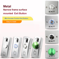Système de contrôle d'accès intelligent 12V pour ouverture de porte, bouton de sortie à montage en surface NO/COM avec lumière LED