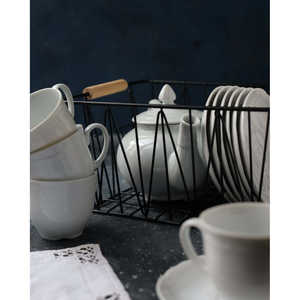 Service de table en porcelaine blanche Daniele F. pour 6 personnes, service à thé - Product Image 1