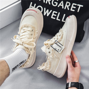 Zapatillas de lona con punta abierta estilo especial para hombre, para verano, con suela gruesa, adecuadas para parejas, estilo casual, zapatos de moda. - Product Image 4