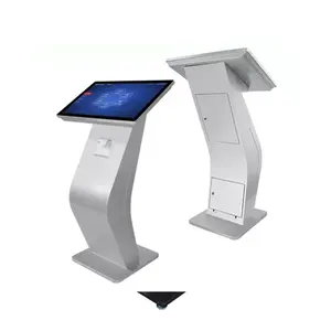 Caiyi 43 inch floor standing interactive LCD touch screen kiosk full HD lcd touch screen in built mini PC I3