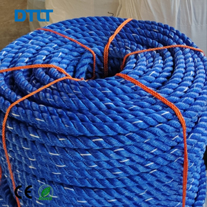 เชือกโพลีเอทิลีนทางทะเล 3 เส้น ขนาด 8 มม. 10 มม. 12ply สองสี เชือกบิดเกลียวสองสี ขนาดเส้นผ่านศูนย์กลาง 6 มม. สีน้ำเงิน เชือกสำหรับบรรจุภัณฑ์ - Product Image 2
