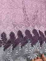Tissu en dentelle guipure africaine de haute qualité, nouvelle mode, doux pour la peau, bleu multicolore, dentelle guipure pour robe de soirée