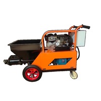 Machine à projeter le mortier automatique avec garantie de 3 ans, 380V 220V 4kw, machine à projeter le ciment avec roues