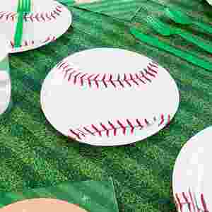 Platos de Béisbol Personalizados de Fábrica, Artículos para Fiestas de Cumpleaños con Temática Deportiva y Decoraciones para Fiestas de Béisbol de 7 Pulgadas - Product Image 3