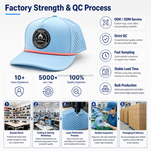 New Fashion Custom Rubber PVC Patch Logo 5 Panel <b>Waterproof</b> Polyester Sport Golf Baseball Cap Adjustable Leopard Laser Cut - Product Image 5