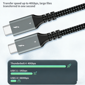 <span class=keywords><strong>C</strong></span>âble de données Thunderbolt 4 de haute qualité avec un débit de transmission de 40 Gbps et une charge rapide PD 100W 8K, <span class=keywords><strong>c</strong></span>âbles Thunderbolt de type <span class=keywords><strong>C</strong></span> - Product Image 2