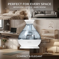 Humidificateur ultrasonique compact HD160, diffuseur d'huiles essentielles de bureau, brumisateur portable pour la maison, le bureau et l'armoire