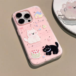 Funda de Teléfono con Diseño de Cachorro de Dibujos Animados Mowang, con Función de Maquillaje, para 15/16 Pro/14 Pro Max, Material TPU+PC - Product Image 6