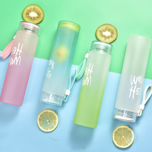 Botella de Agua Personalizada al por Mayor con Logotipo, Vaso de Vidrio Esmerilado que Cambia de Color con Tapa - Product Image 6