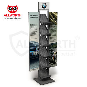 Estante de exhibición de Metal para uso publicitario de múltiples capas con póster lateral, carpeta de papel A4 para revistas y libros, estante inclinado para folletos - Product Image 1