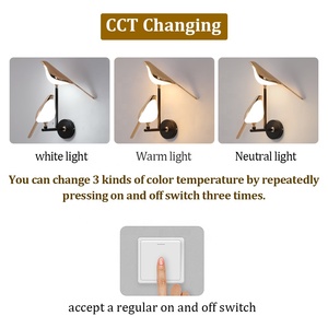 ไฟ LED โมเดิร์น 14W เปลี่ยนสีได้ 3 สี สำหรับทางเดินโรงแรม โคมไฟติดผนังรูปนก สำหรับห้องนอน ห้องนั่งเล่น ห้องรับประทานอาหาร - Product Image 3