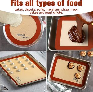 Customized Large Pastry Resistant Nonstick Fiberglass <b>Kitchen</b> Silicone Baking Mat Full Size Macaroon Bread Baking Reusable - Product Image 6