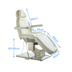 New Arrival Blue Saloon Bed Gold Stainless Steel Base <b>Electric</b> <b>Massage</b> Facial Lash Bed With 3 Motors for Salon - Product Image 6