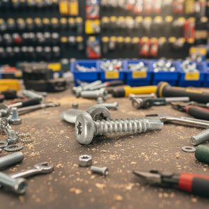 Tornillos Autoperforantes de Cabeza Plana PDC de Acero Inoxidable, Alta Resistencia, Resistentes a la Corrosión, Acabado Natural, Métricos, con Cabeza Phillips - Product Image 1