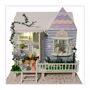 小镇微型房屋配件组装玩具生日圣诞礼物创意微型绿色房屋