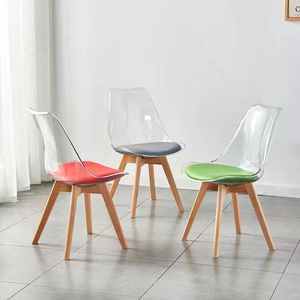 Restaurant moderne pied <span class=keywords><strong>en</strong></span> bois scandinave classique usine Design pp chaise <span class=keywords><strong>en</strong></span> plastique café ensemble <span class=keywords><strong>de</strong></span> salle à manger avec <span class=keywords><strong>6</strong></span> <span class=keywords><strong>chaises</strong></span> table à manger - Product Image 3