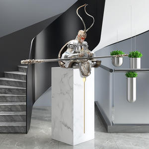 <span class=keywords><strong>Mito</strong></span> nero Wukong grandi ornamenti decorativi statua in resina gioco all'aperto Anime viaggio verso l'ovest scultura in fibra di vetro personalizzata - Product Image 3