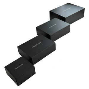 Tùy chỉnh thương mại điện tử Mũ PR hộp bán buôn cao cấp nước Hoa Áo Khoác bao bì tùy chỉnh vận chuyển cứng nhắc nắp từ Hộp Quà Tặng màu đen - Product Image 5