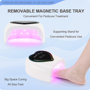 Lampe à ongles double lumière à écran cœur sans fil 98W pour DIY, séchoir professionnel UV LED pour vernis gel, machine de polymérisation pour salon, vente en gros - Product Image 4