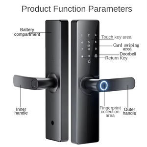 Cerradura Inteligente para Puerta Exterior Tuya, Compatible con 9 Idiomas, Contraseña, Huella Dactilar, Cerradura Eléctrica Inteligente para Puerta Principal - Product Image 3
